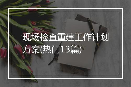 现场检查重建工作计划方案(热门13篇)
