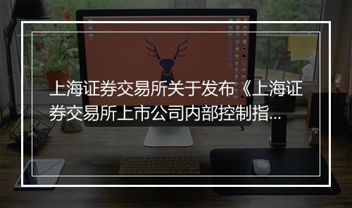 上海证券交易所关于发布《上海证券交易所上市公司内部控制指引》