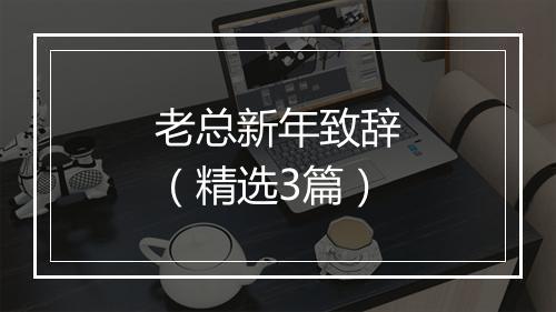 老总新年致辞（精选3篇）