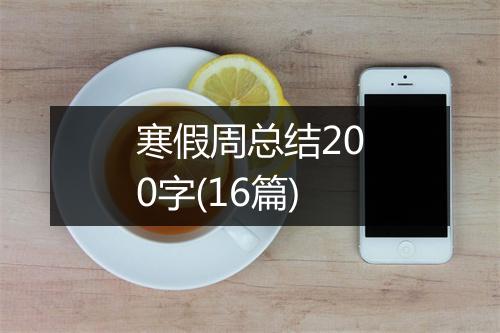 寒假周总结200字(16篇)