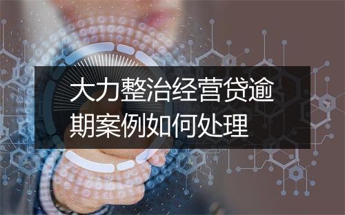 大力整治经营贷逾期案例如何处理