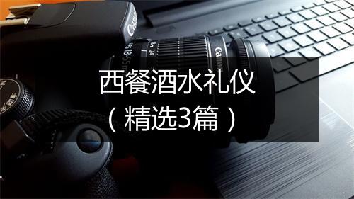 西餐酒水礼仪（精选3篇）