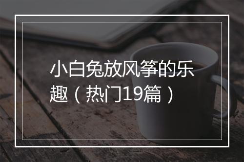 小白兔放风筝的乐趣（热门19篇）
