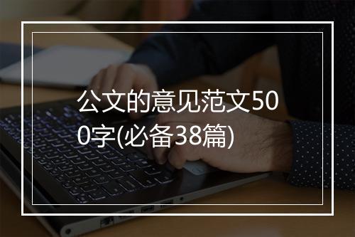公文的意见范文500字(必备38篇)