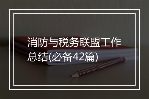 消防与税务联盟工作总结(必备42篇)