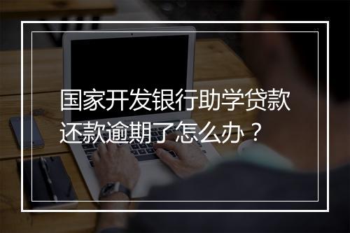 国家开发银行助学贷款还款逾期了怎么办？