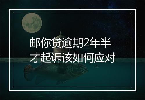 邮你贷逾期2年半才起诉该如何应对