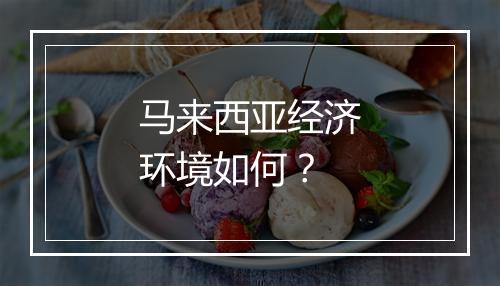 马来西亚经济环境如何？