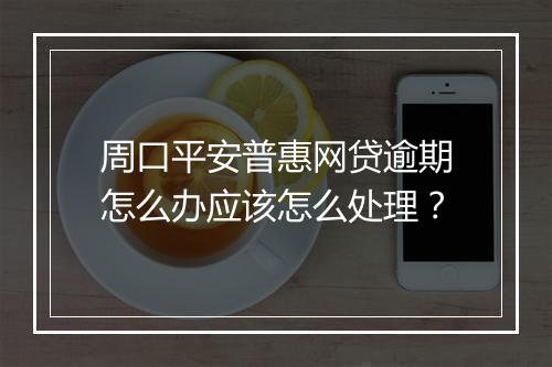 周口平安普惠网贷逾期怎么办应该怎么处理？