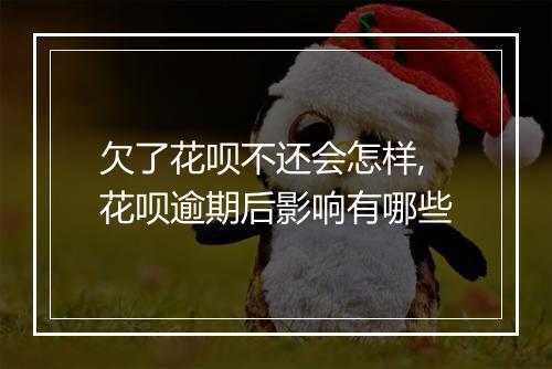 欠了花呗不还会怎样,花呗逾期后影响有哪些
