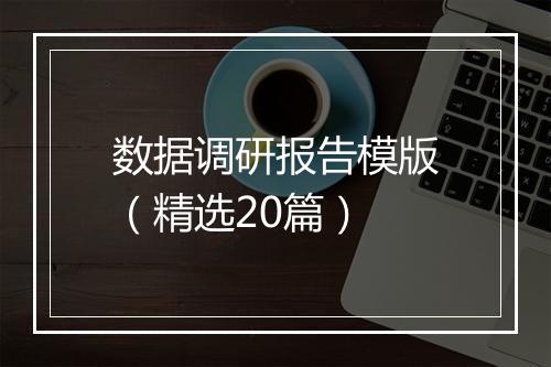 数据调研报告模版（精选20篇）