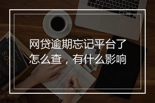 网贷逾期忘记平台了怎么查，有什么影响