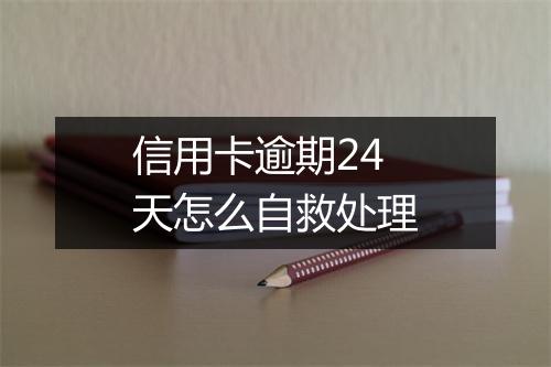 信用卡逾期24天怎么自救处理