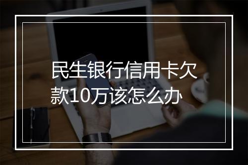 民生银行信用卡欠款10万该怎么办