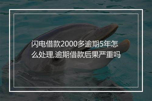 闪电借款2000多逾期5年怎么处理,逾期借款后果严重吗