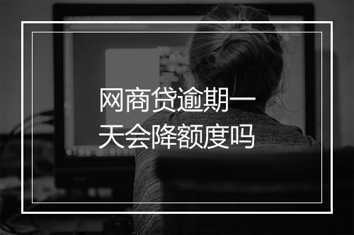 网商贷逾期一天会降额度吗