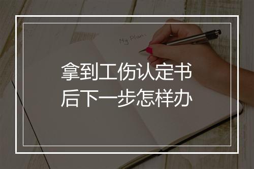 拿到工伤认定书后下一步怎样办