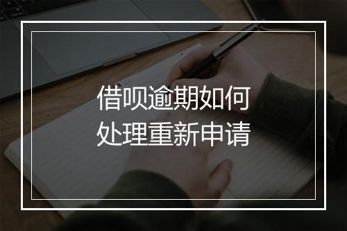 借呗逾期如何处理重新申请