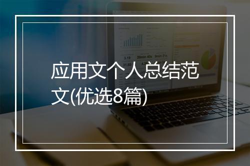 应用文个人总结范文(优选8篇)