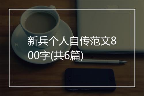 新兵个人自传范文800字(共6篇)