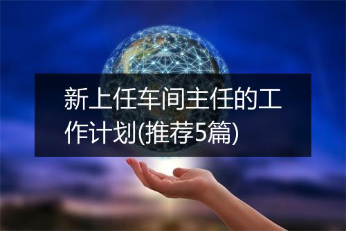 新上任车间主任的工作计划(推荐5篇)