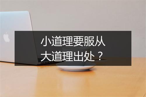 小道理要服从大道理出处？