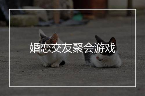 婚恋交友聚会游戏