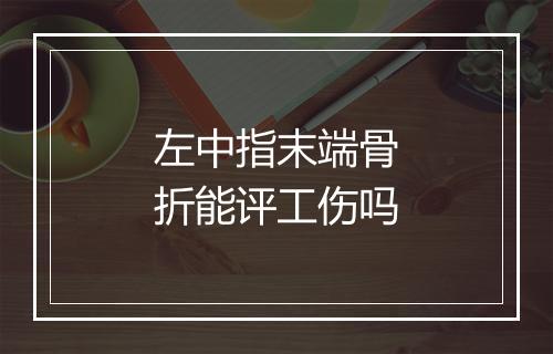 左中指末端骨折能评工伤吗