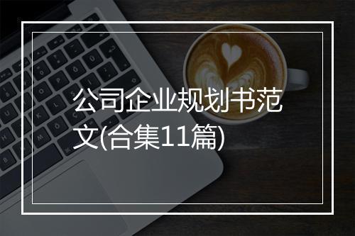 公司企业规划书范文(合集11篇)