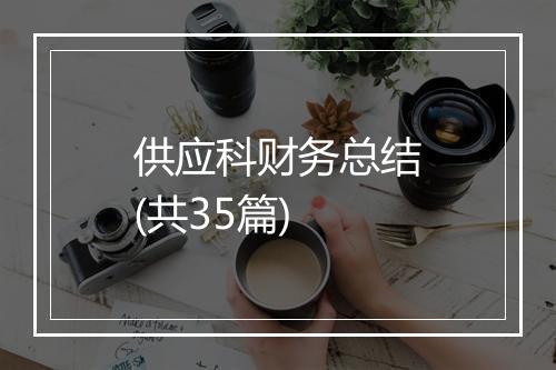 供应科财务总结(共35篇)