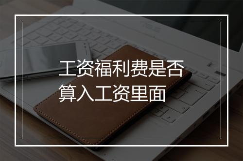 工资福利费是否算入工资里面