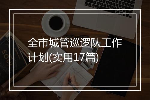 全市城管巡逻队工作计划(实用17篇)