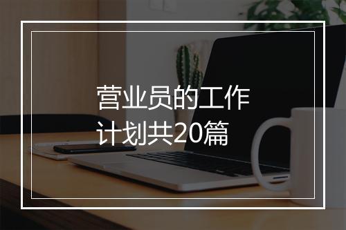 营业员的工作计划共20篇