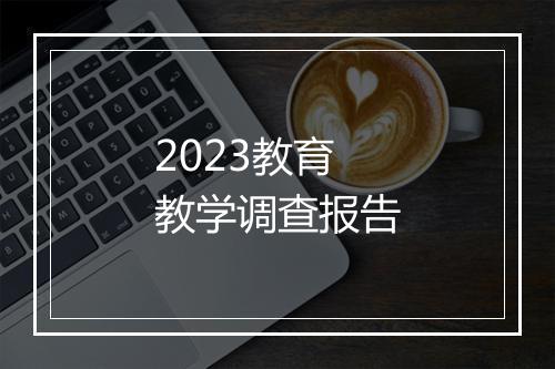 2023教育教学调查报告