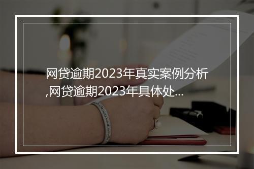 网贷逾期2023年真实案例分析,网贷逾期2023年具体处理