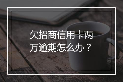 欠招商信用卡两万逾期怎么办？