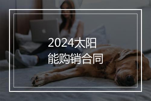 2024太阳能购销合同