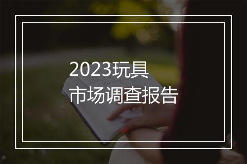 2023玩具市场调查报告