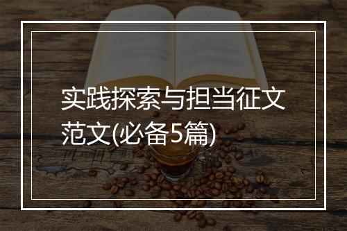 实践探索与担当征文范文(必备5篇)