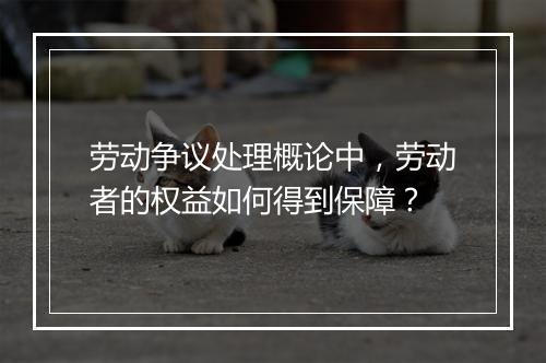 劳动争议处理概论中，劳动者的权益如何得到保障？