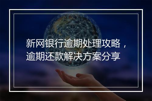 新网银行逾期处理攻略，逾期还款解决方案分享