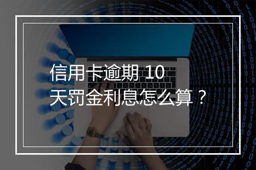 信用卡逾期 10 天罚金利息怎么算？