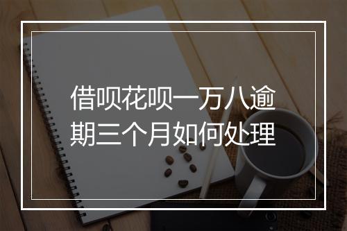 借呗花呗一万八逾期三个月如何处理