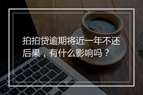 拍拍贷逾期将近一年不还后果，有什么影响吗？