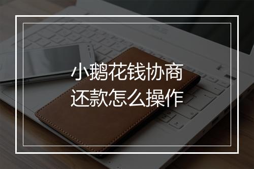 小鹅花钱协商还款怎么操作