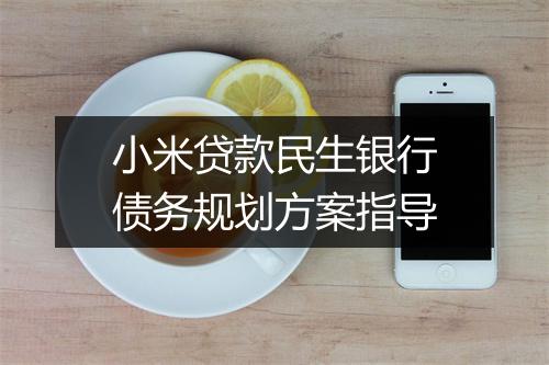 小米贷款民生银行债务规划方案指导
