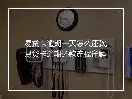 易贷卡逾期一天怎么还款,易贷卡逾期还款流程详解