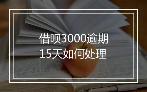 借呗3000逾期15天如何处理