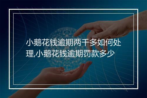 小鹅花钱逾期两千多如何处理,小鹅花钱逾期罚款多少