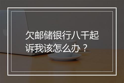 欠邮储银行八千起诉我该怎么办？